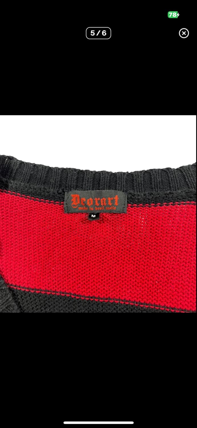 [DEORART] 디오라토 펑크 스트라이프 데미지 가 디건 상품이미지5