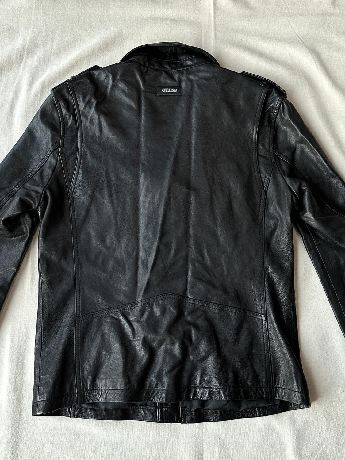 게스 양가죽 라이더 자켓 100 상품이미지5