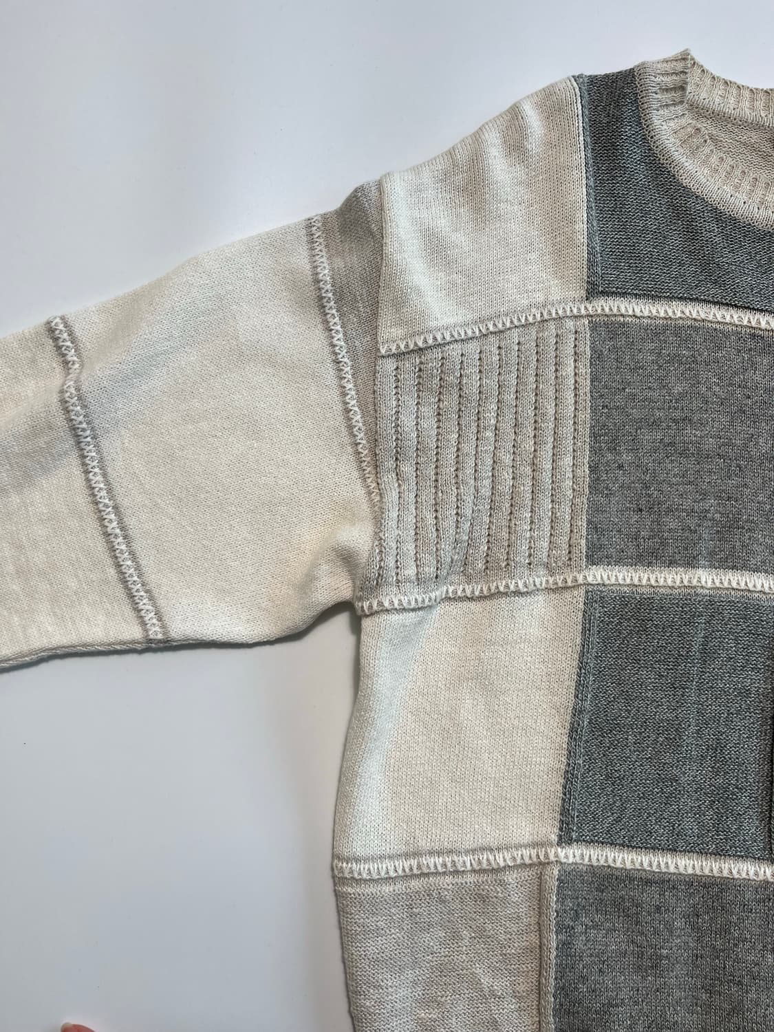 패치워크 블록 니트 상품이미지5