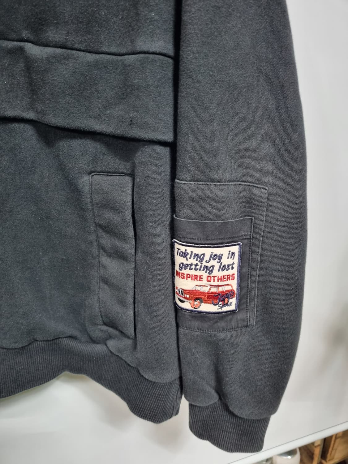 지프 스피릿 반집업 블랙 후드티 100 상품이미지3