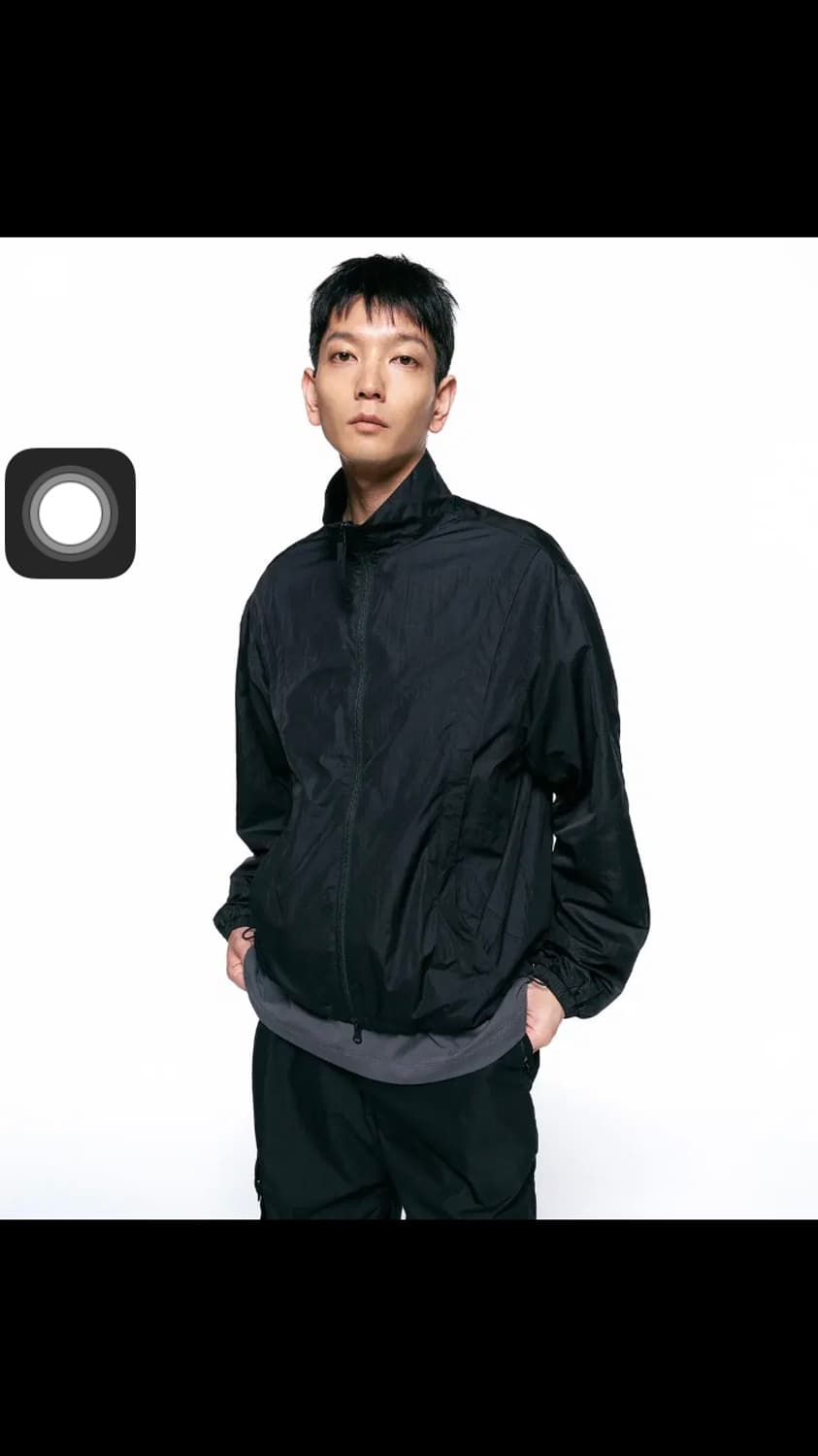 인사일런스 글로시 집업 블루종 S 상품이미지1