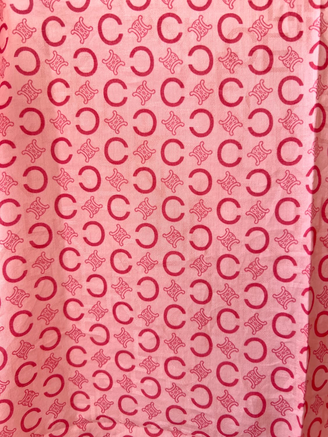 셀린느 핑크 모노그램 코튼 스카프 상품이미지4