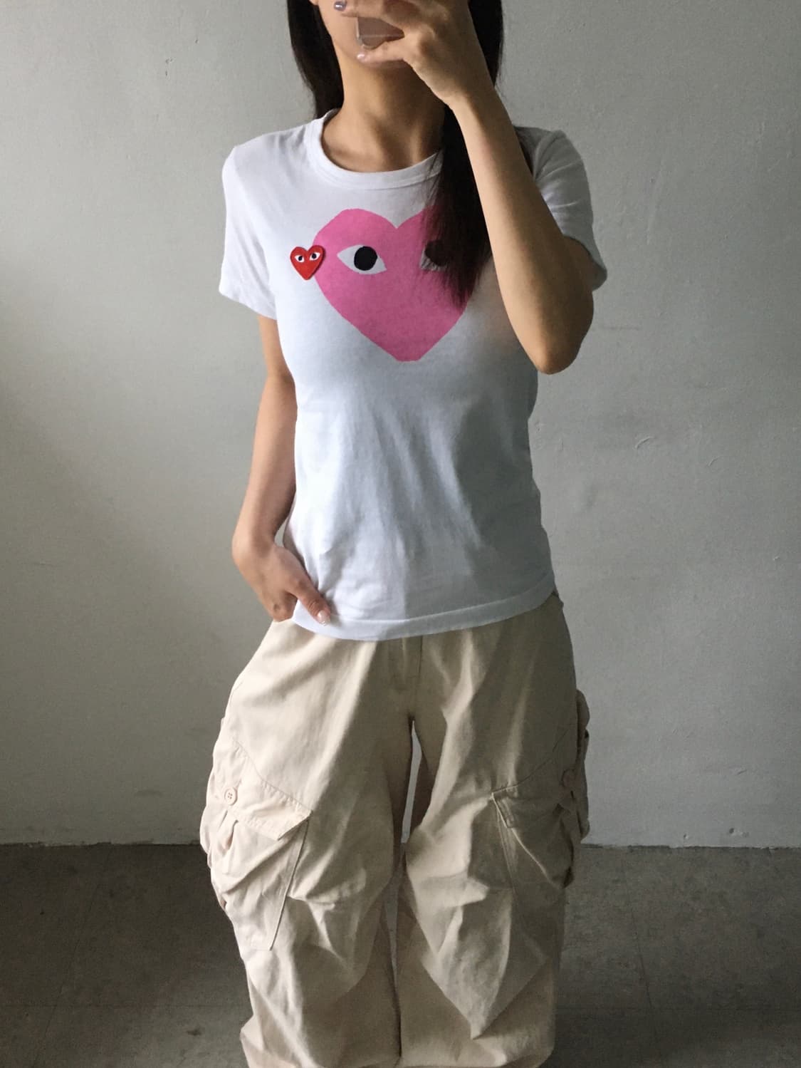 꼼데가르송 더블로고 반팔티 상품이미지2