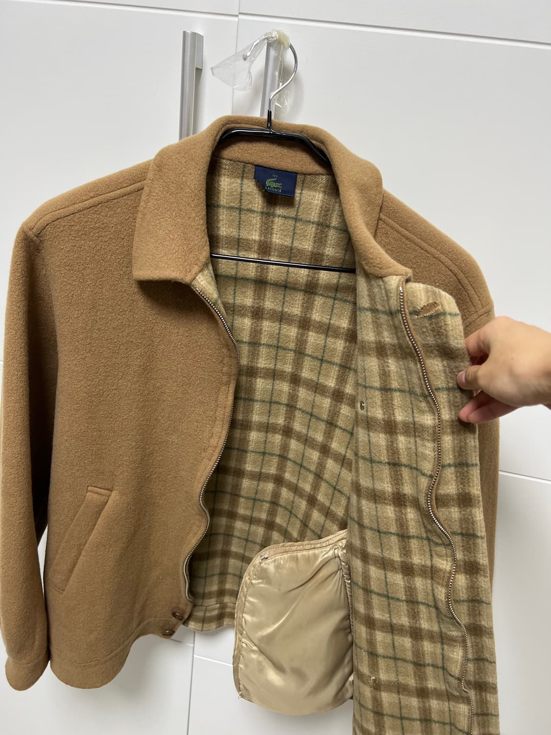 라코스테 울캐시미어 카라 블루종 자켓 상품이미지3