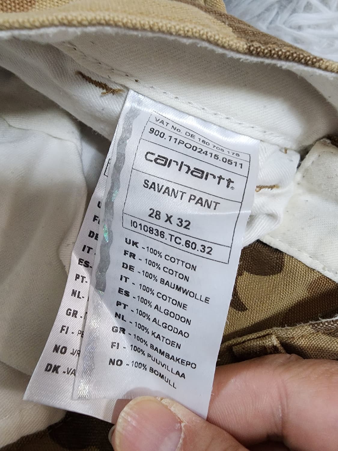 칼하트 카모플라쥬 밀리터리 팬츠 상품이미지4