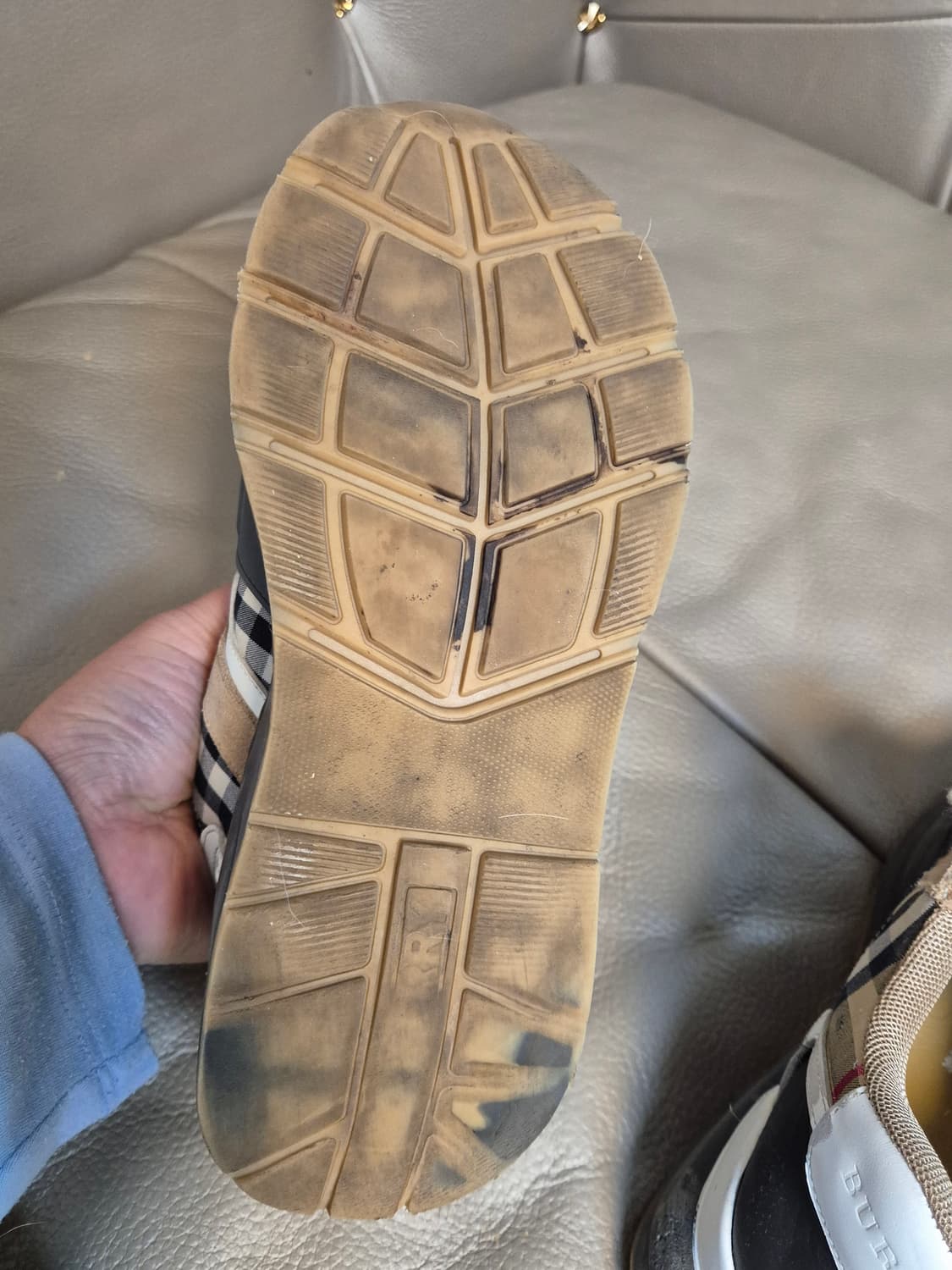 버버리 체크 벨크로 스니커즈 여자 235 상품이미지8