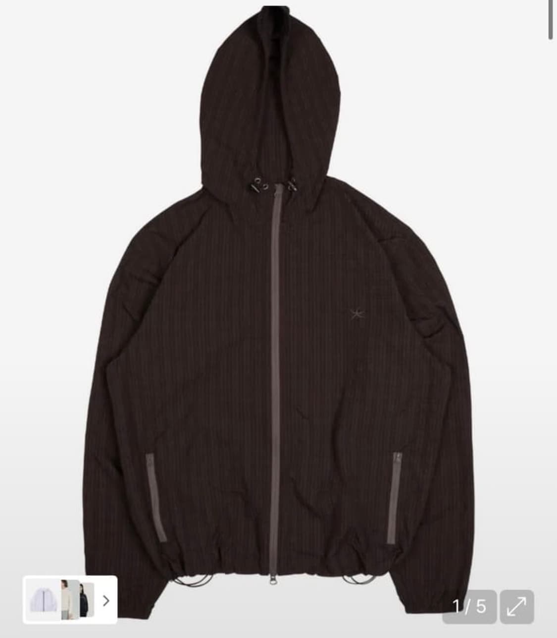 더콜디스트모먼트 바람막이 갈색 상품이미지1