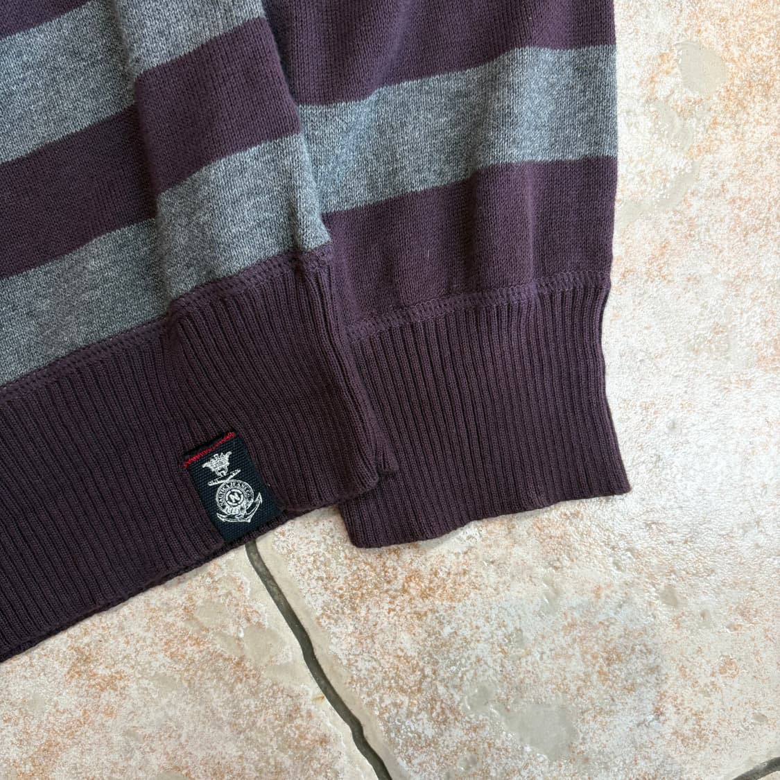 [XL] Nautica purple stripe cotton knit 상품이미지4