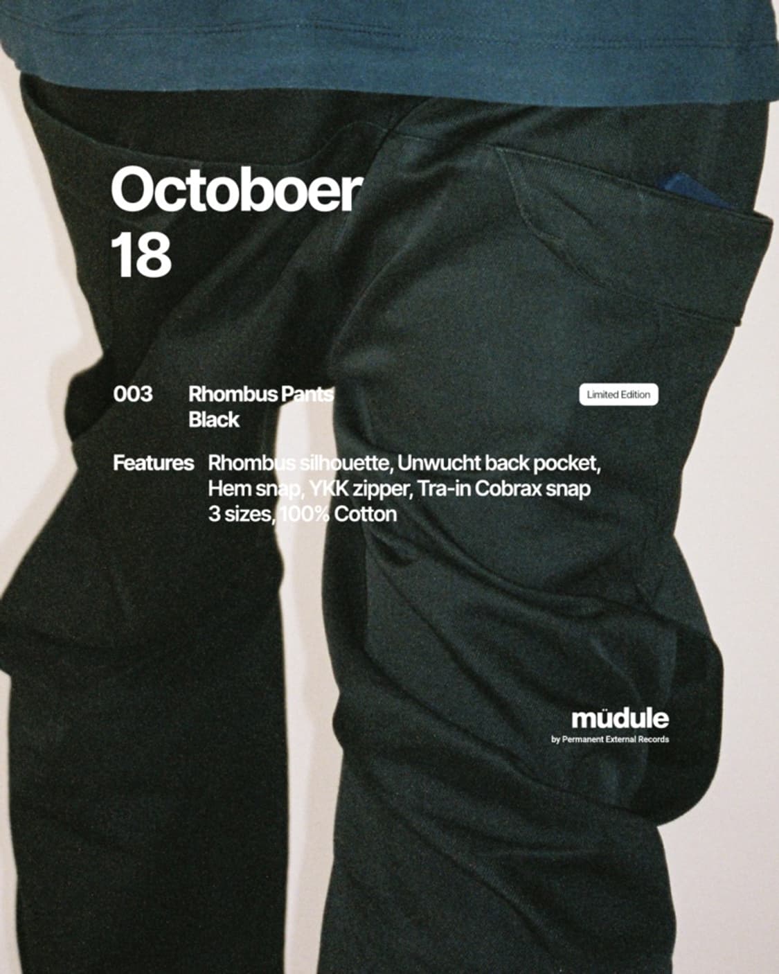Mudule Rhombus Pants /Black 3 상품이미지1