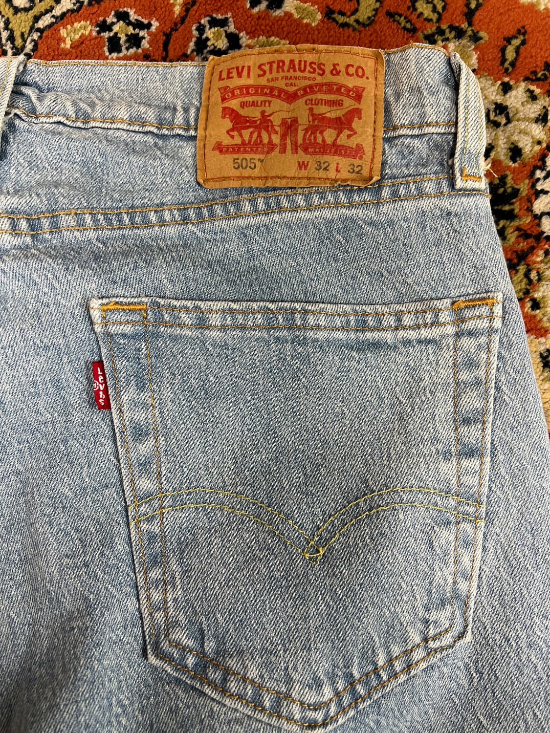 [32] LEVIS 리바이스 505 연청 데님팬츠 상품이미지4