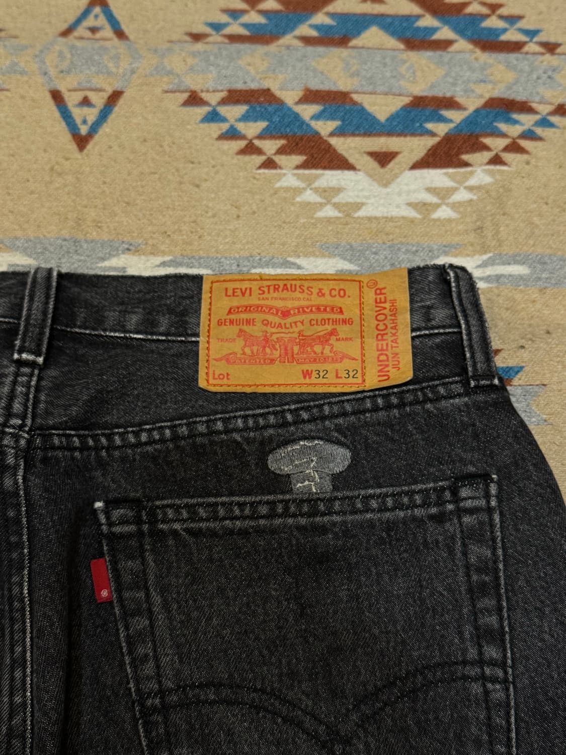 [32] 언더커버 x 리바이스 UC1E9502 팬츠 블랙 상품이미지5