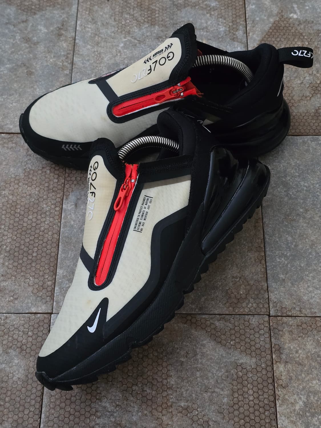 (240)나이키 에어맥스 270 g 쉴드 블랙 화이트 골프화 운동화 상품이미지3