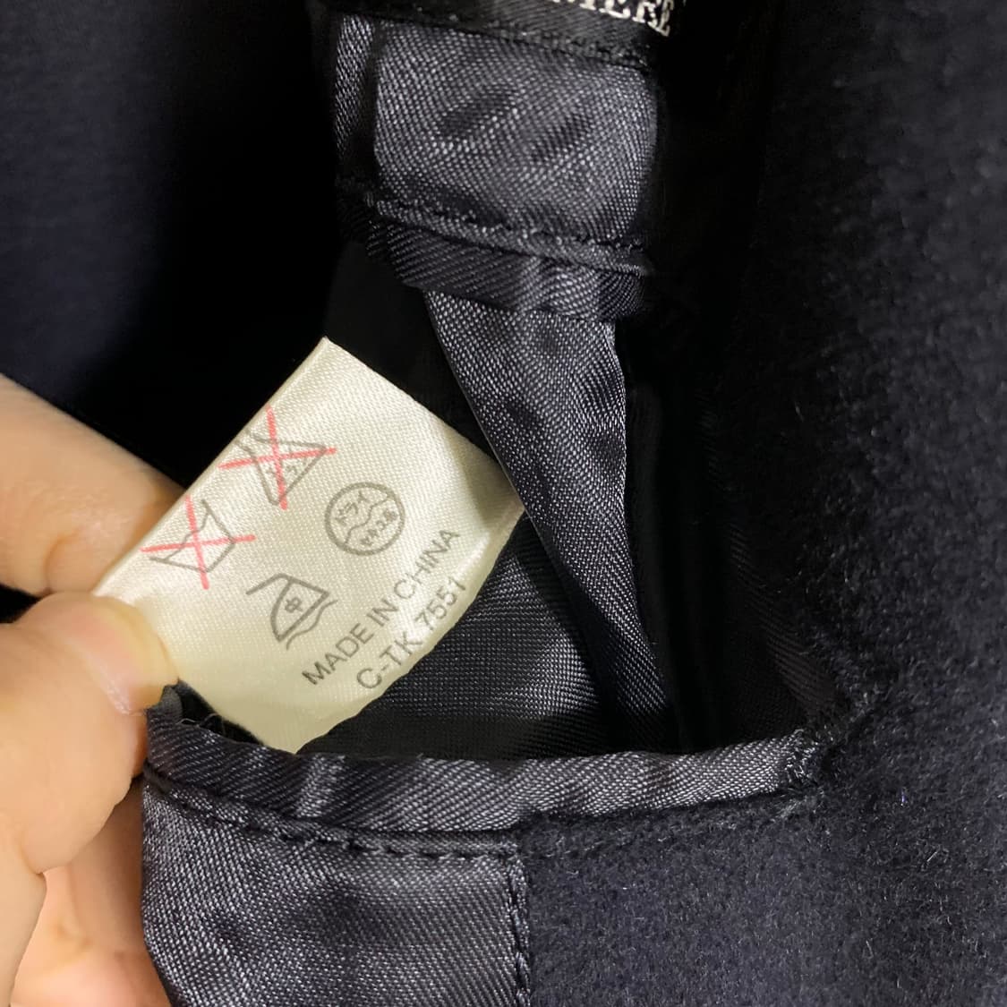 빈티지 캐시미어 100% 네이비 더블 버튼 롱 피코트 남녀공용 상품이미지9