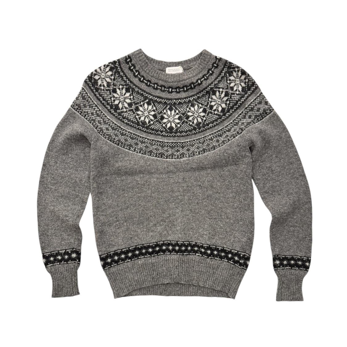 MACKINTOSH PHILOSOPHY 노르딕 울 니트 스웨터 그레이 상품이미지1