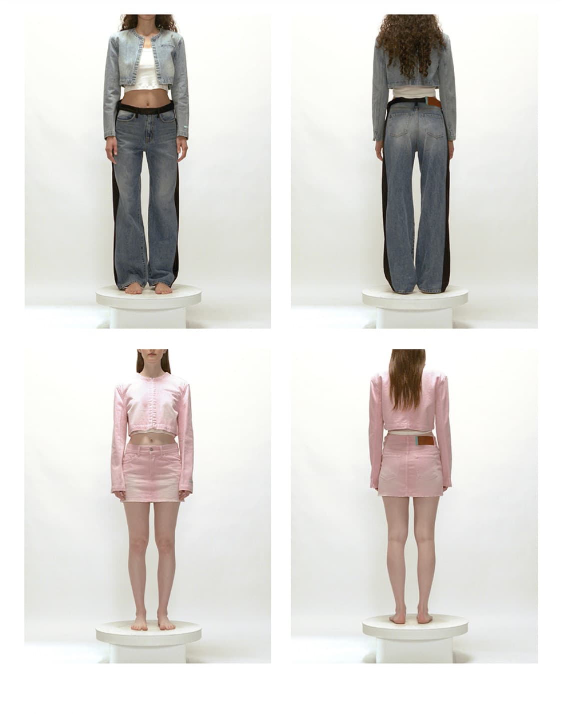 인스턴트펑크 데님 크롭 자켓 블루 상품이미지7