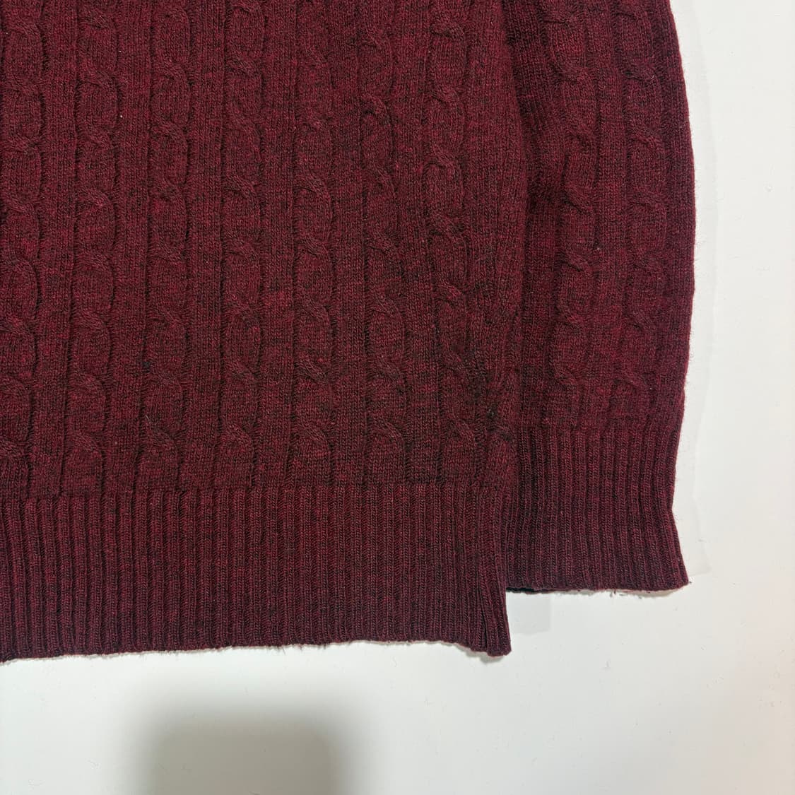 폴로 랄프로렌 버건디 케이블 니트 상품이미지3