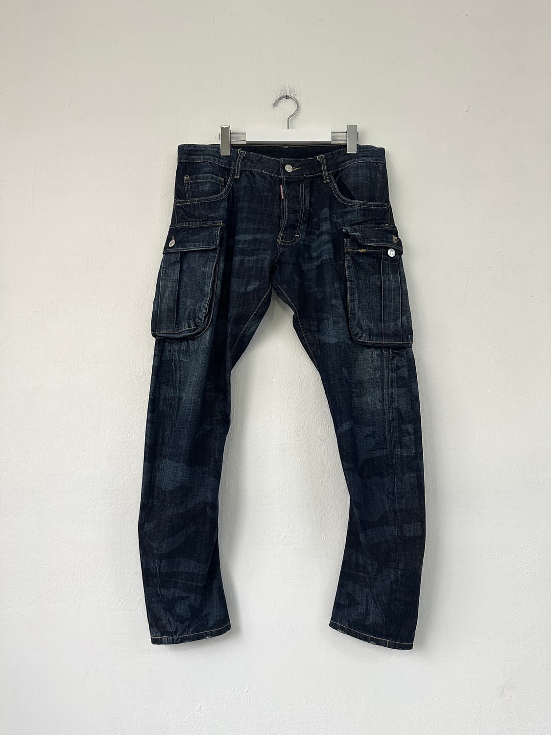 디스퀘어드 블루 카모 빅포켓 새깅진 상품이미지5