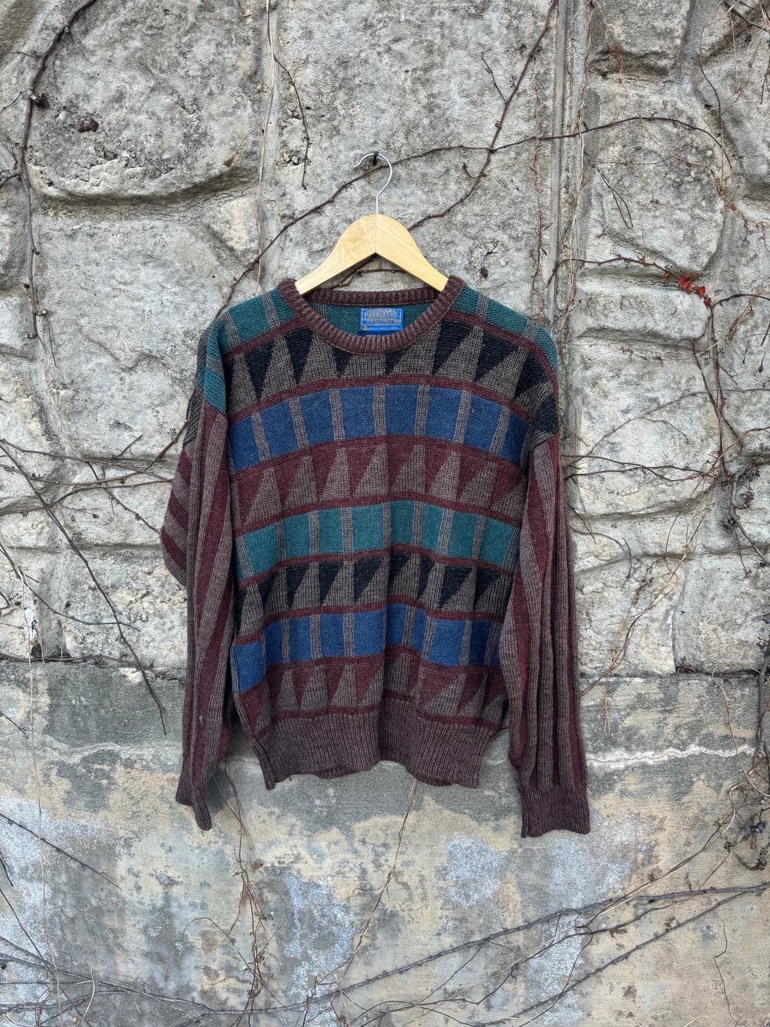 80s 펜들턴 빈티지 멀티컬러 울 니트 m 상품이미지1