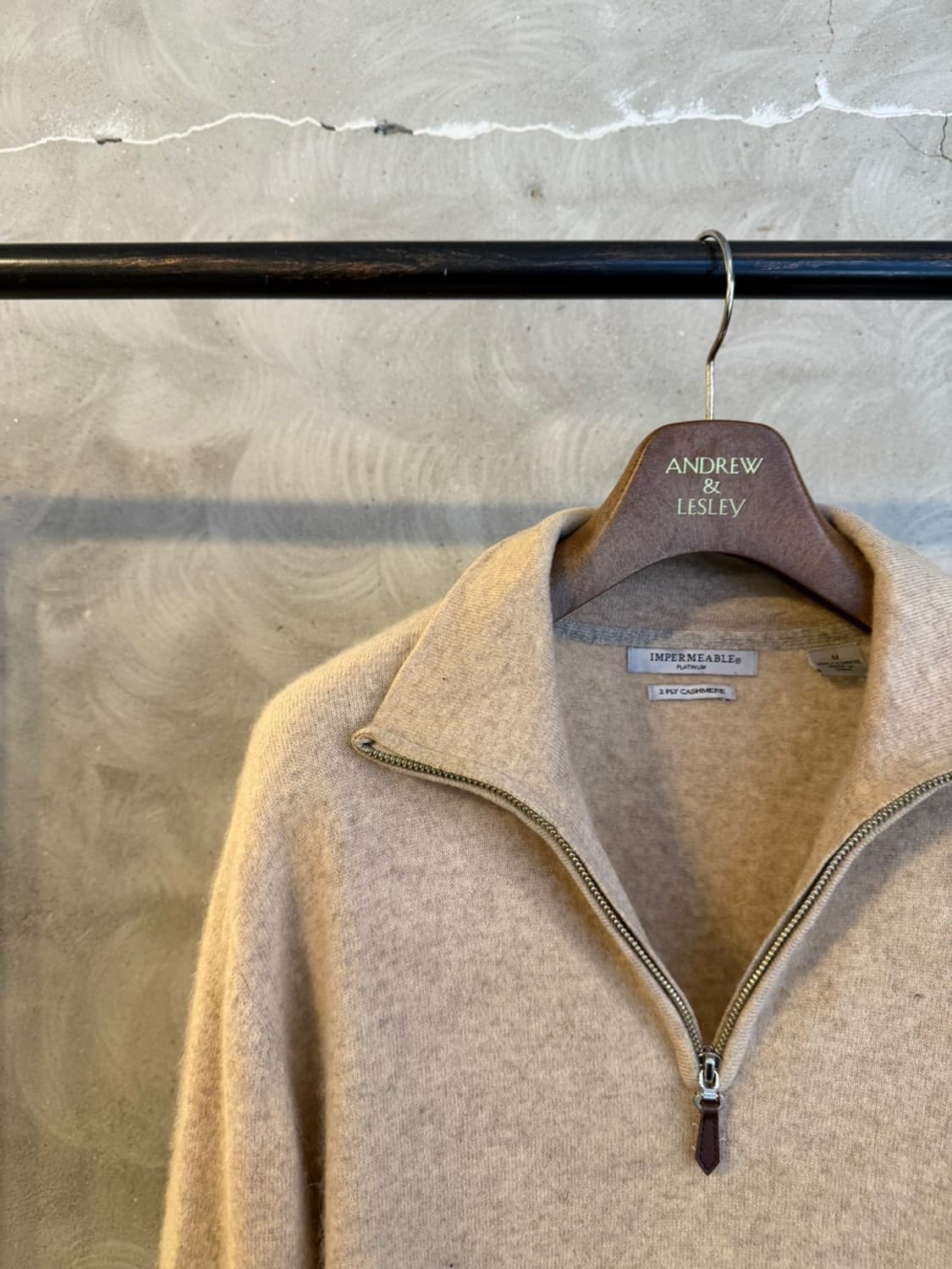 IMPERMEABLE 짚업 니트 100 상품이미지2