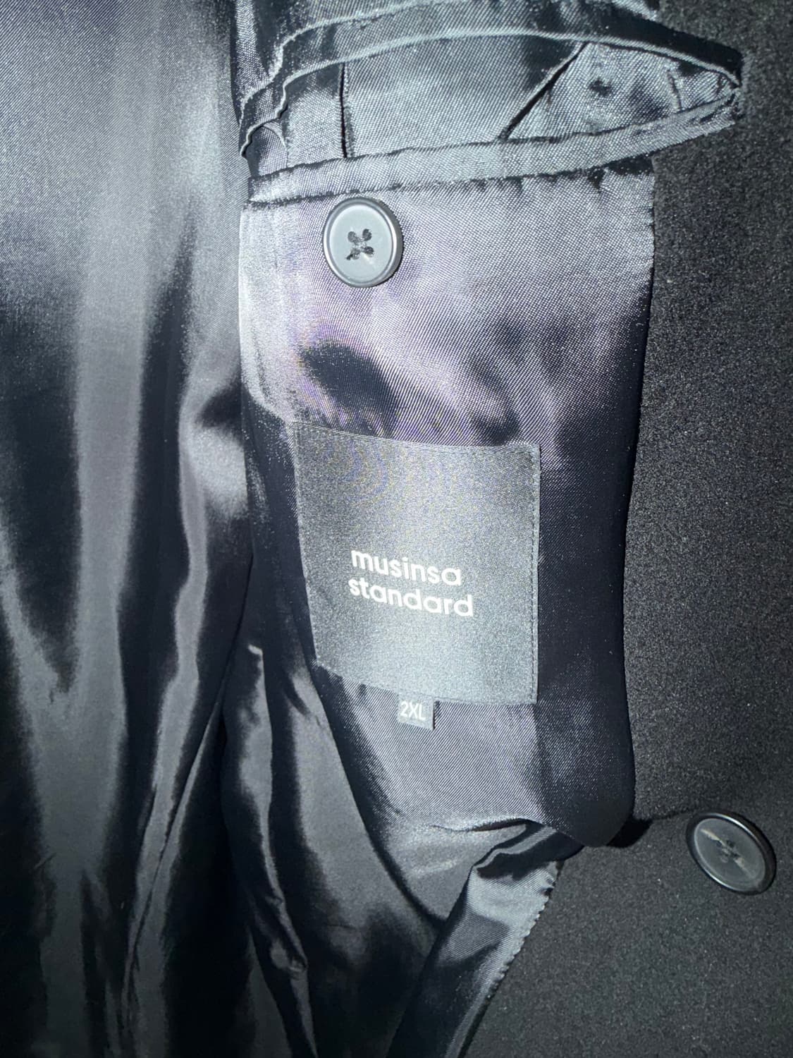 무신사스탠다드 울 블렌드 빅대디 더블 맥시코트 2xl 상품이미지2