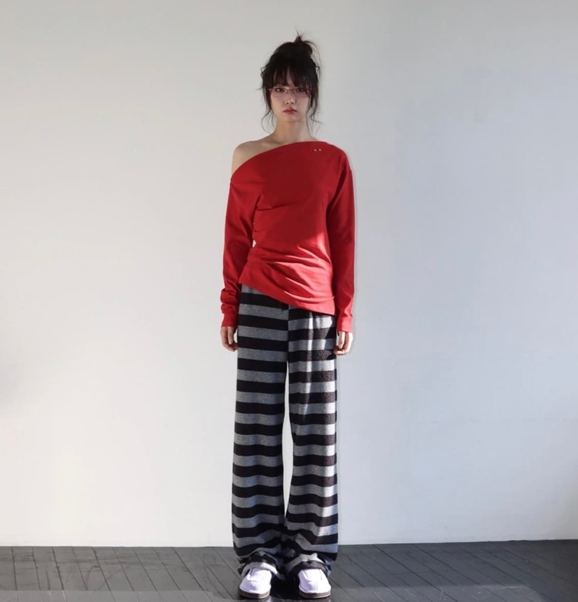 온스카 onska one-shoulder elastic t (red) 상품이미지7