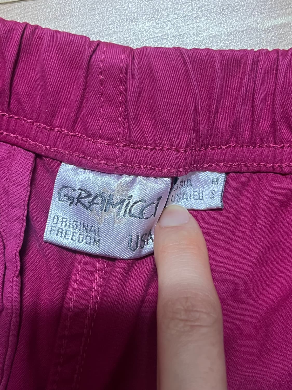 그라미치 여성 코튼 하프팬츠(마젠타컬러) 상품이미지3