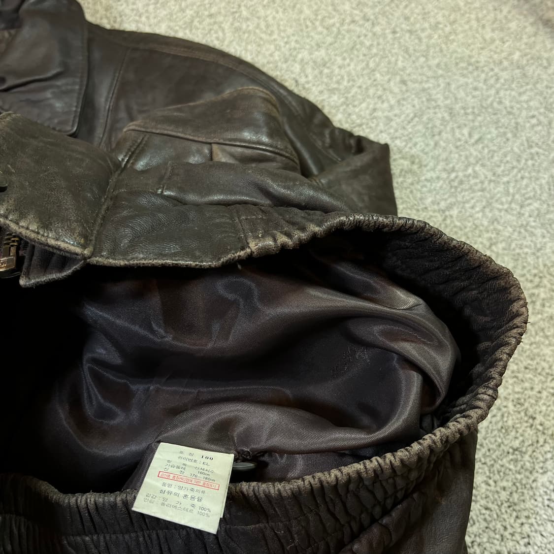 코오롱스포츠 양가죽 봄버 자켓 상품이미지7