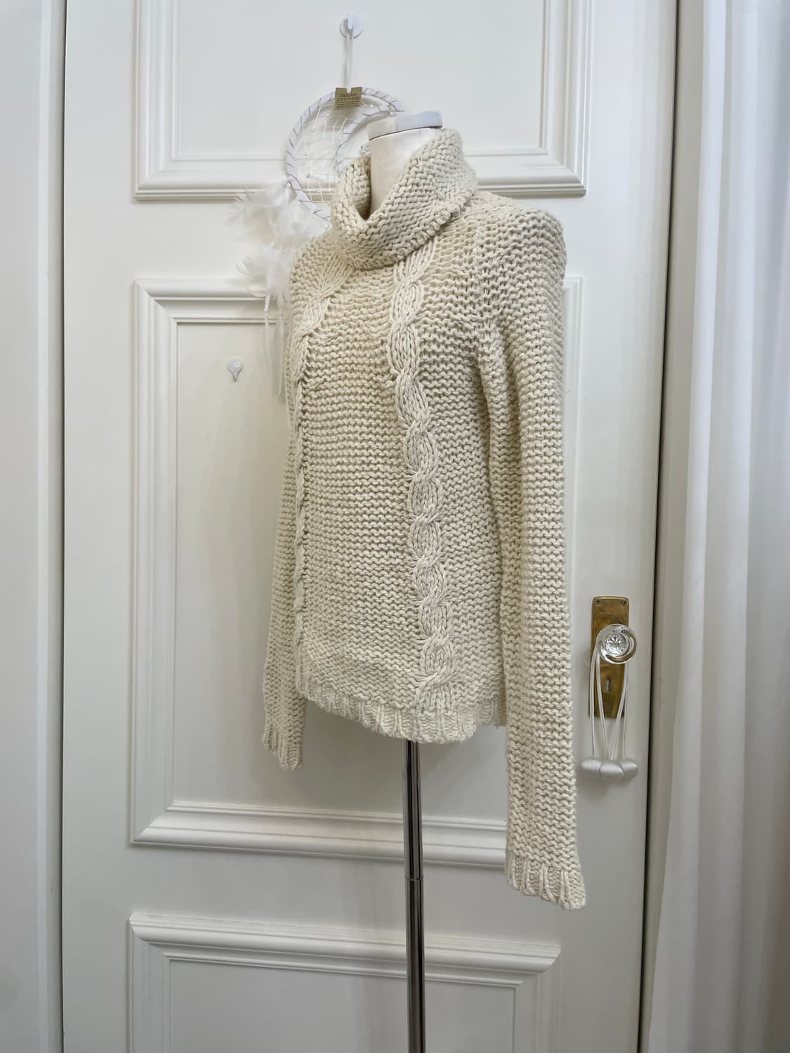 ivory twist turtle-neck sweater top 상품이미지2