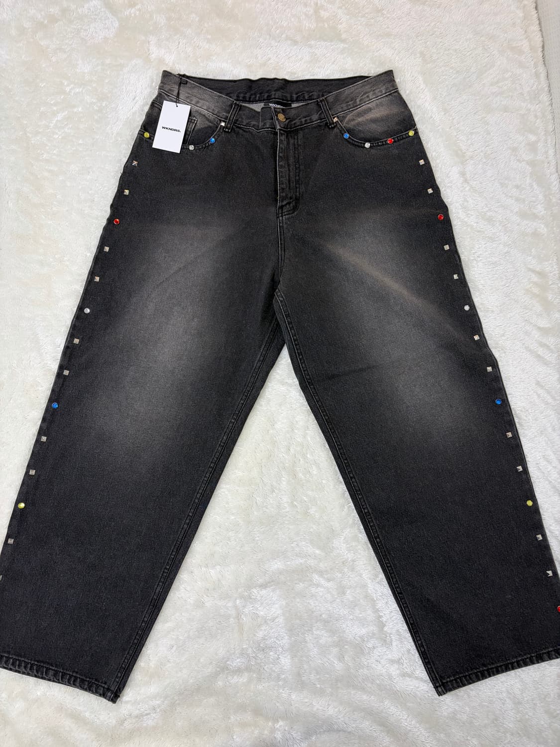 위캔더스 SIDE STUDDED PANTS (BLACK) XL 상품이미지3