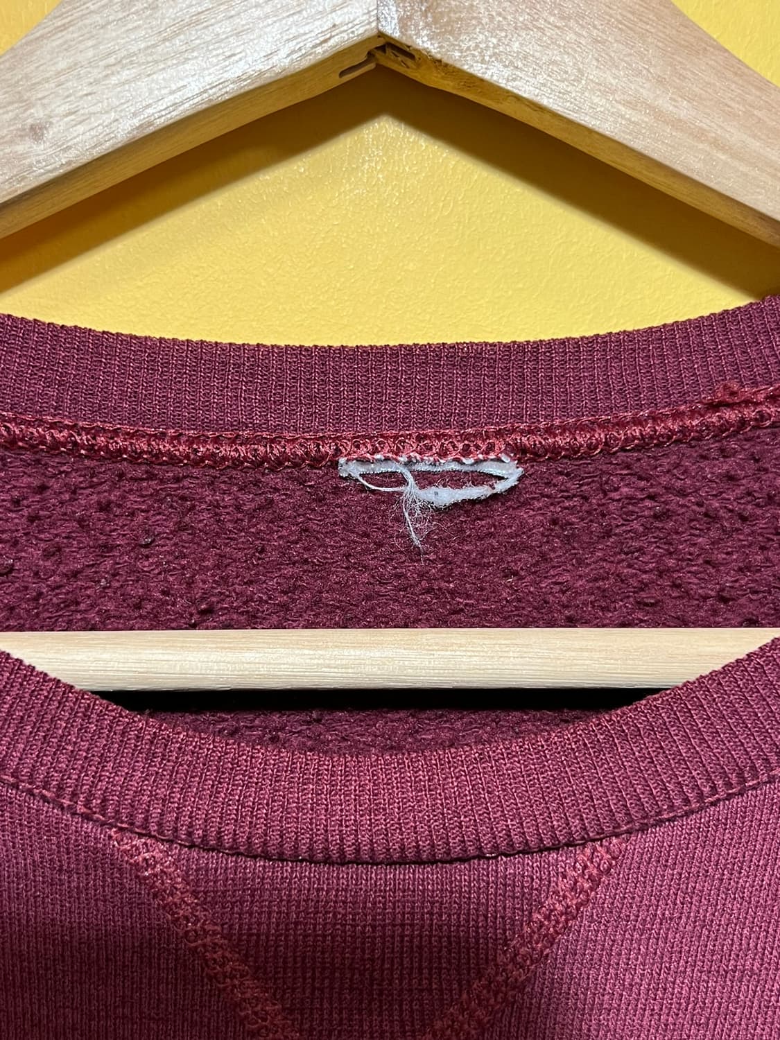 [M] 러셀 애슬레틱 빈티지 무지 맨투맨 버건디 크루넥 스웻셔츠 상품이미지6