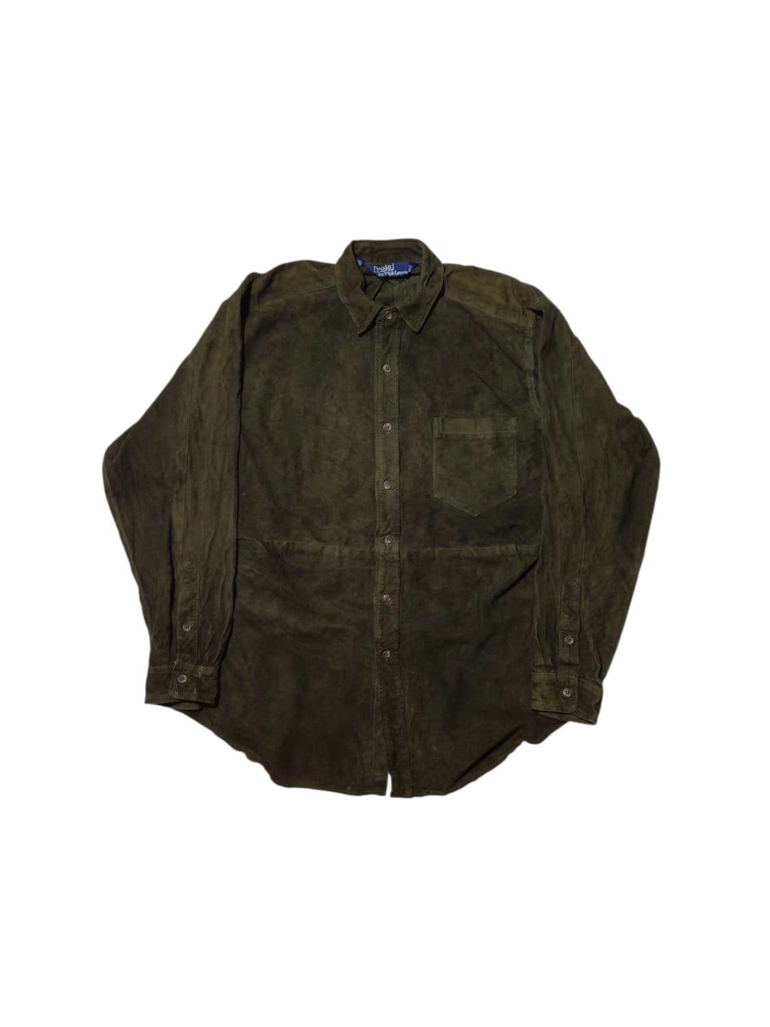 1990's 폴로 랄프로렌 스웨이드 셔츠 빈티지 XL 상품이미지1