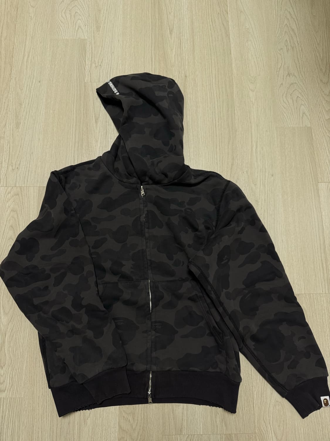 베이프 카모 후드집업 블랙 s 상품이미지8