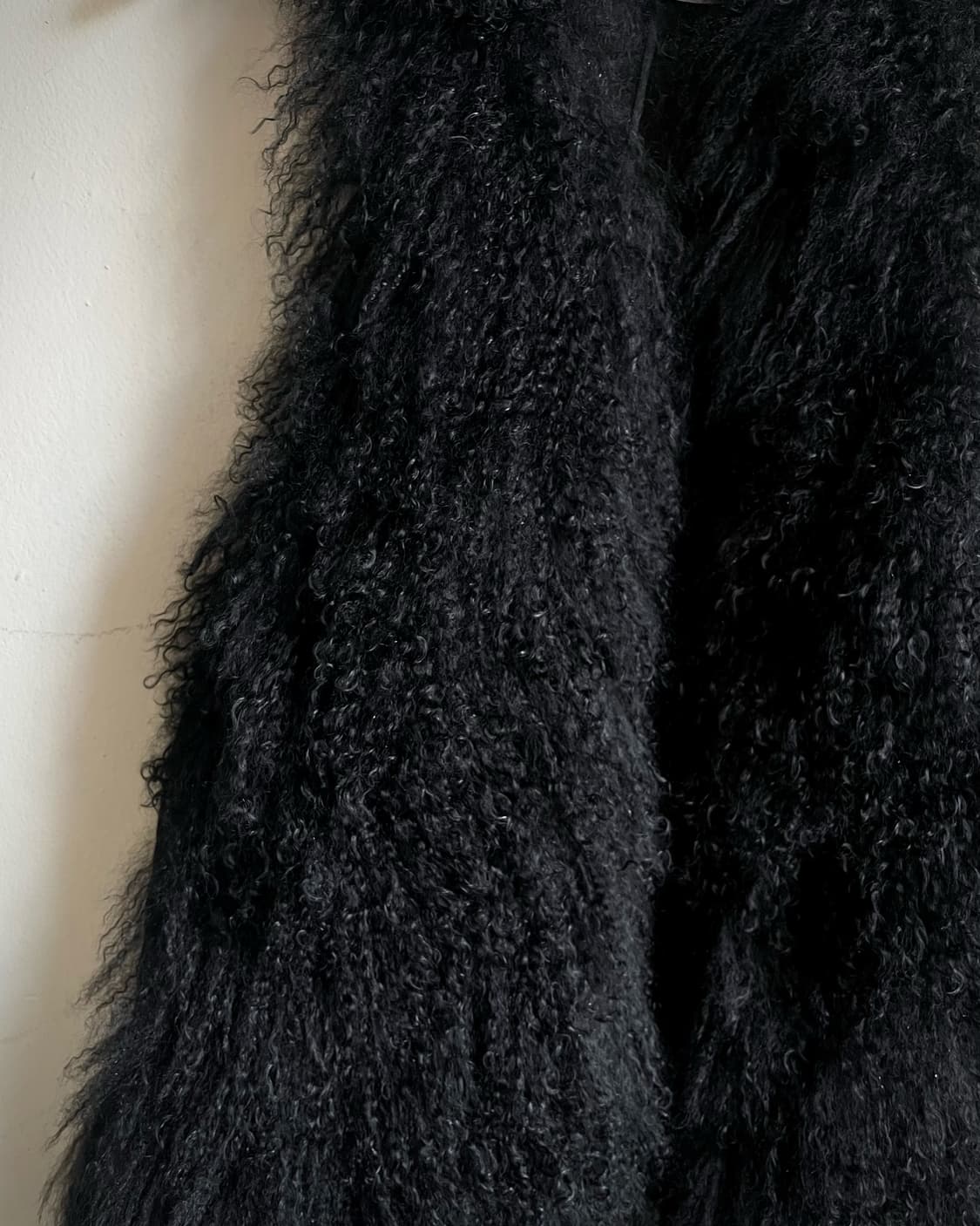 SNIDEL スナイデル Japan Black Long Fur Vest 상품이미지6