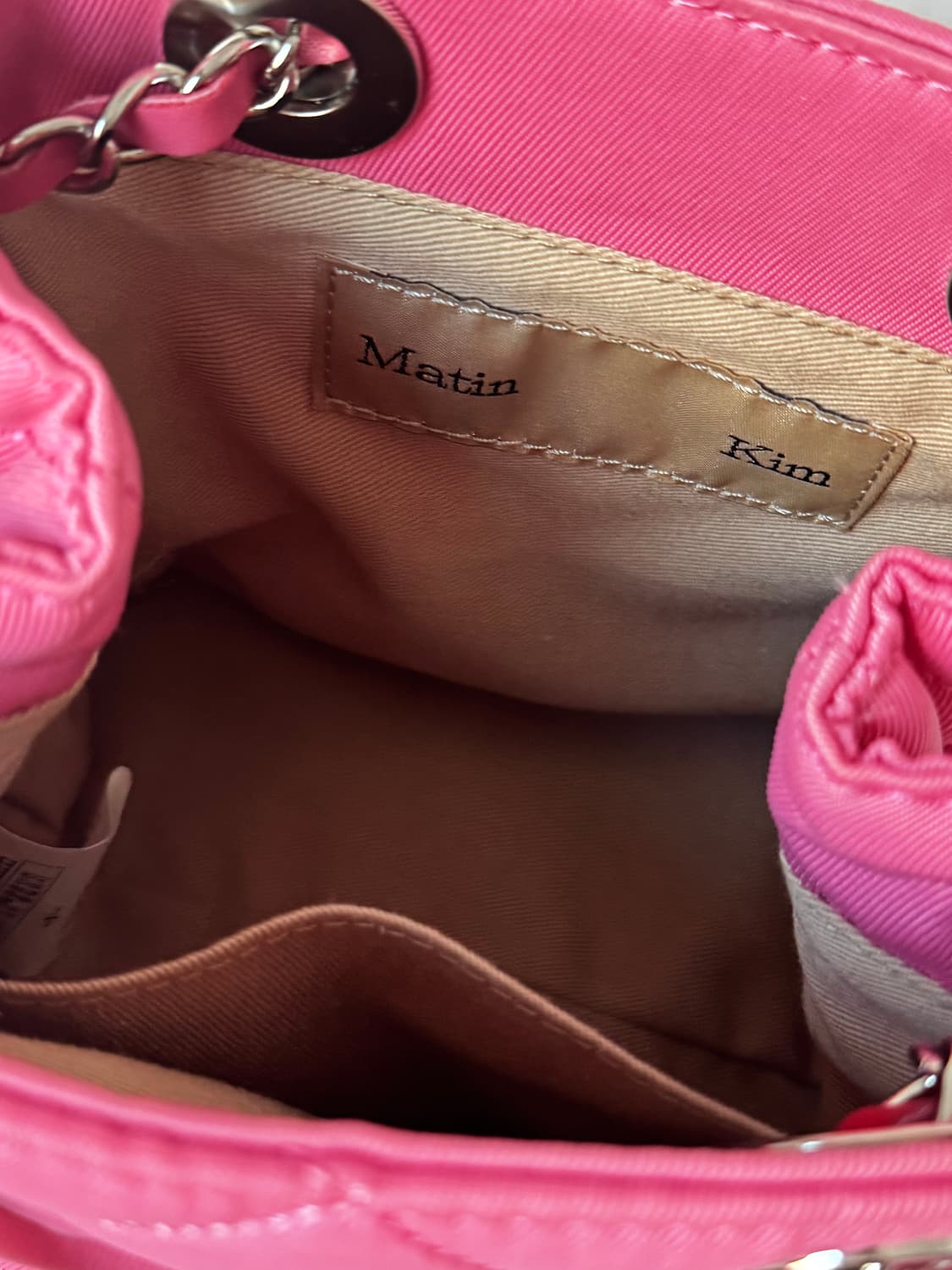 마뗑킴 퀼팅 미니백 핑크 레어템 상품이미지5