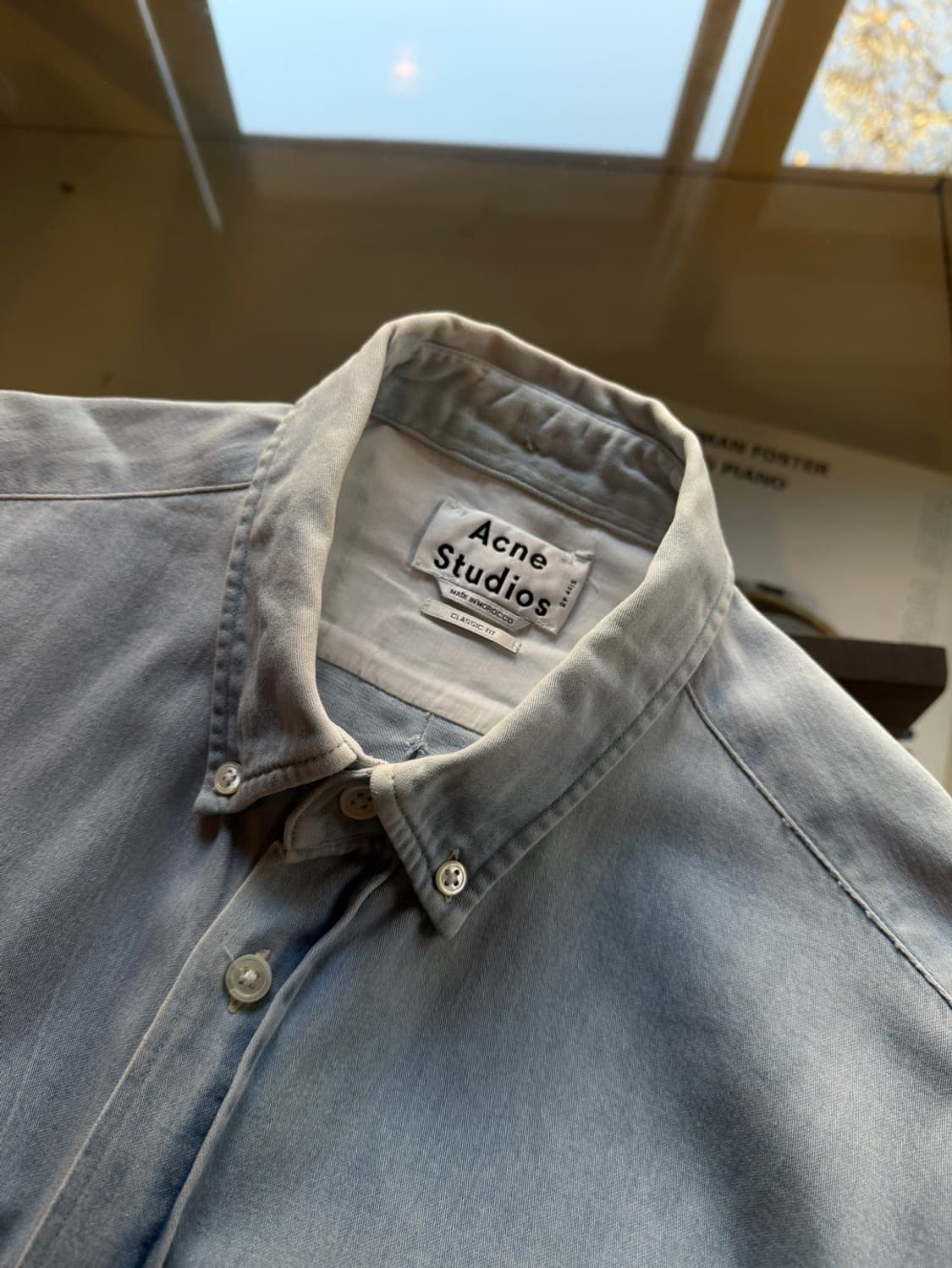 아크네 스튜디오 데님 버튼다운 셔츠 100 상품이미지6