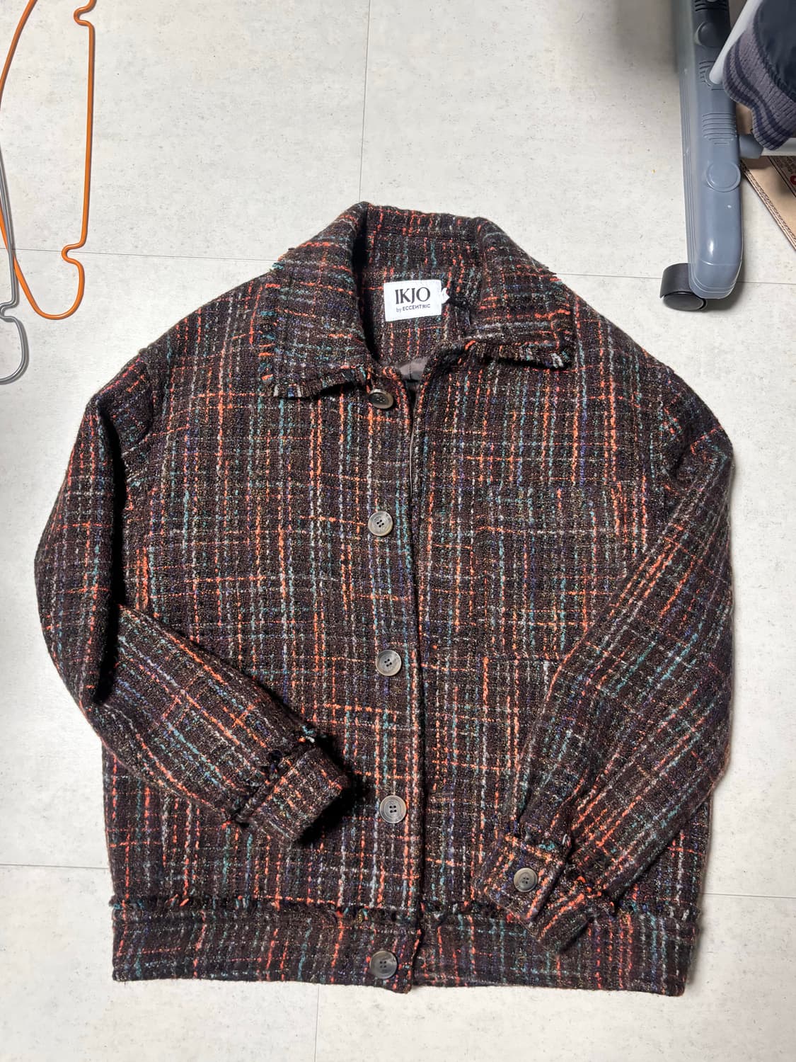 익조 울 프린지 트위드 자켓 상품이미지1