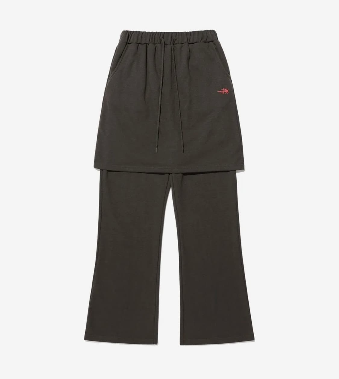 나이스고스트클럽 LOGO SWEAT LAYERED PANTS 차콜 상품이미지1