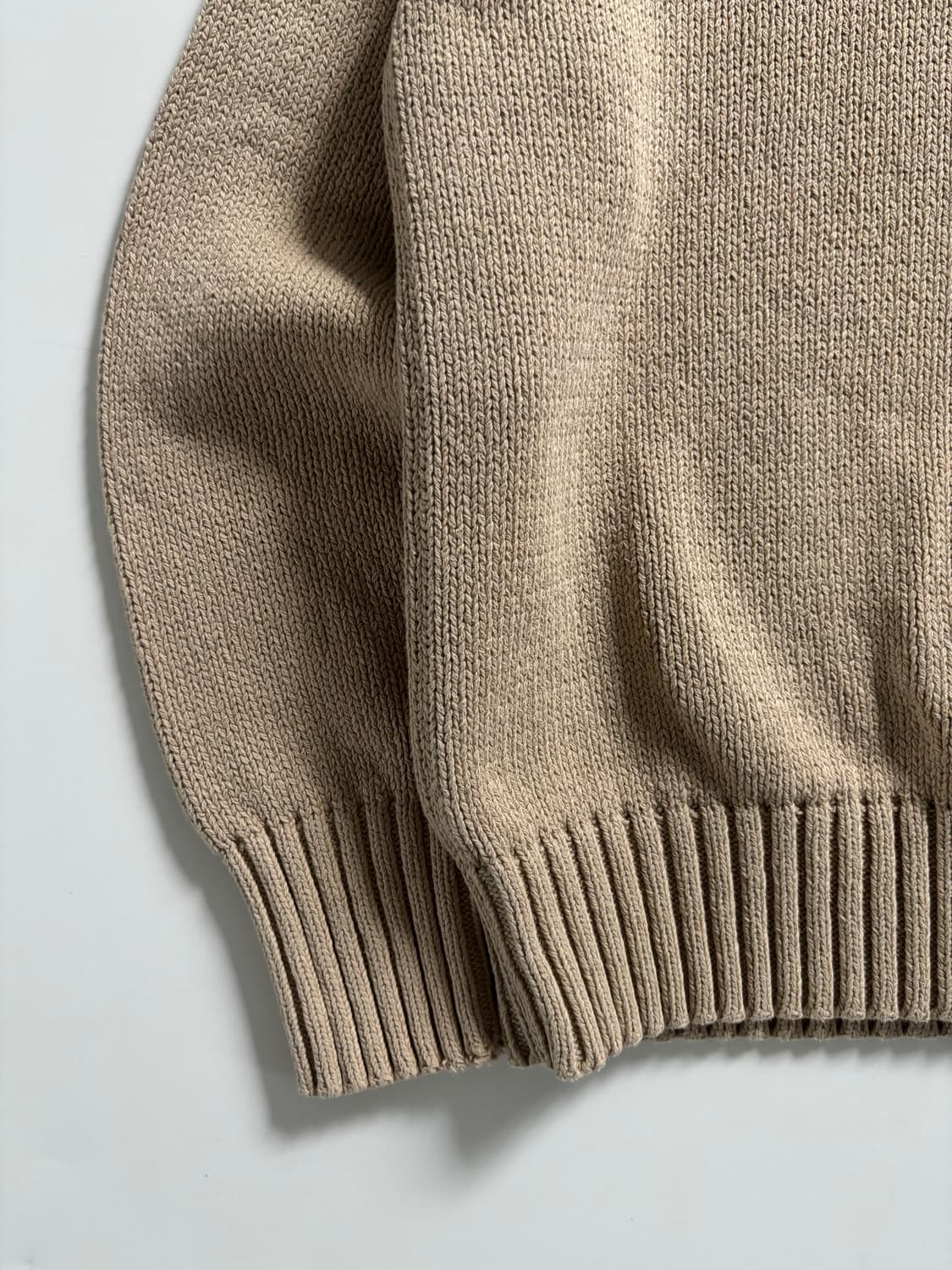 Polo 폴로 랄프로렌 딥베이지 컬러 코튼 브이넥 니트 상품이미지2