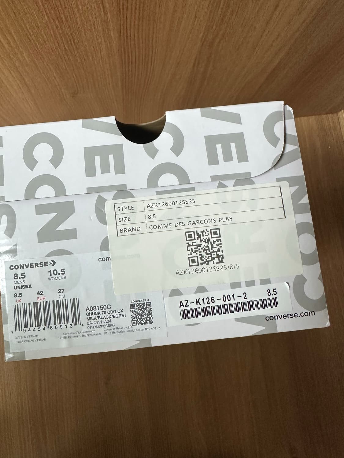 꼼데가르송 컨버스 신발270 상품이미지8