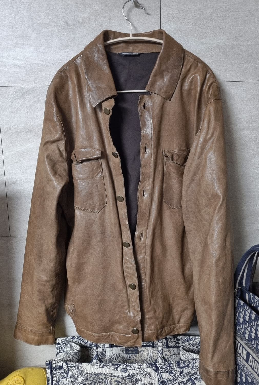 정품) 빠니깔레 레더 자켓  상품이미지3