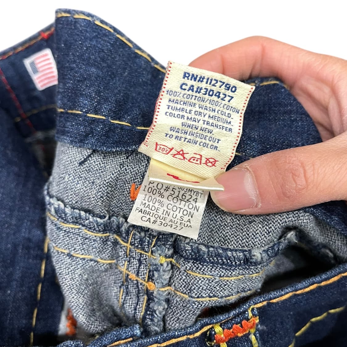 트루릴리전 부츠컷 데님팬츠 made in USA 상품이미지7