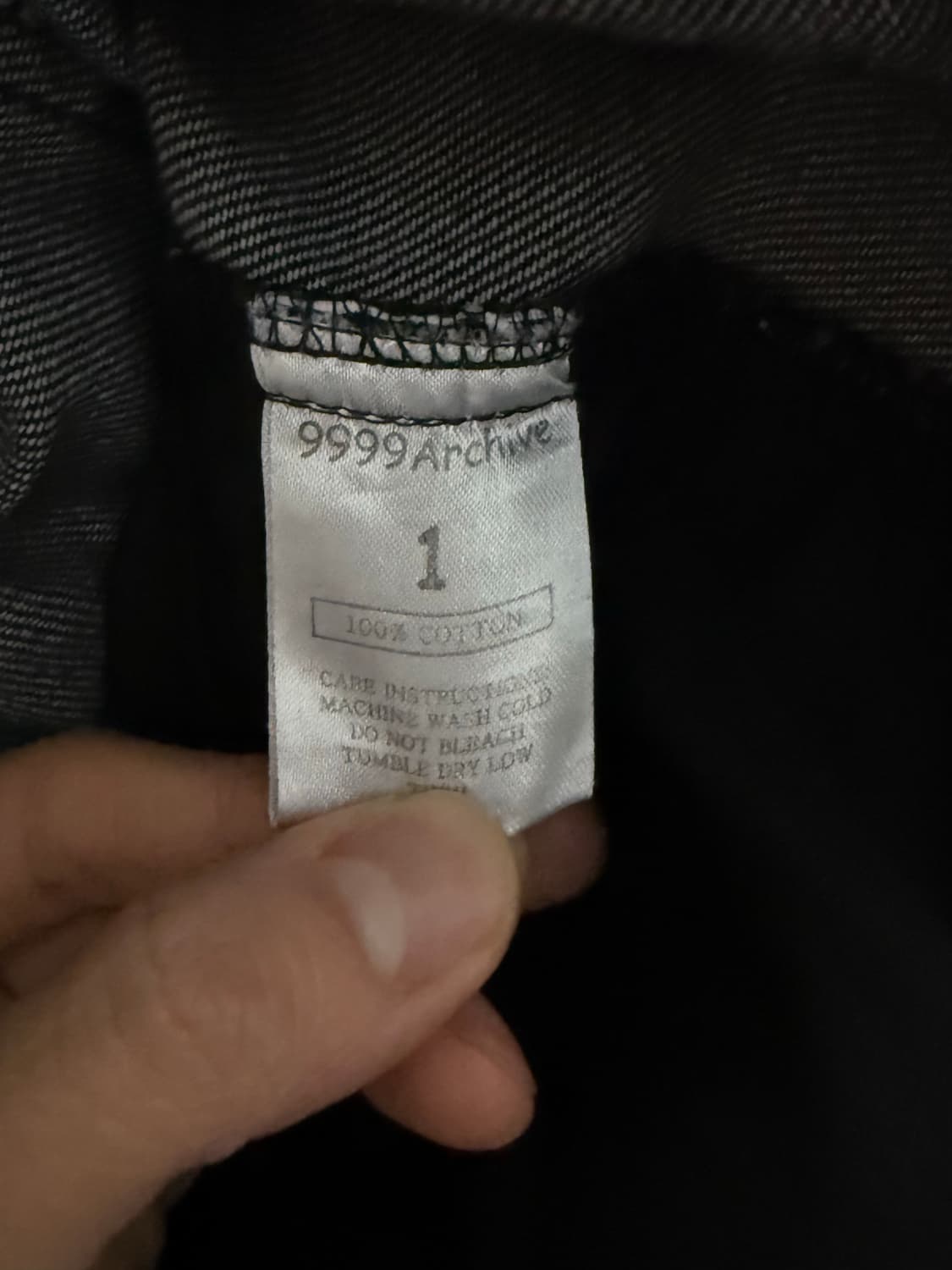 (1) 9999아카이브 X 허율 오블리크 포켓 와이드 카고 데님 팬츠 상품이미지5