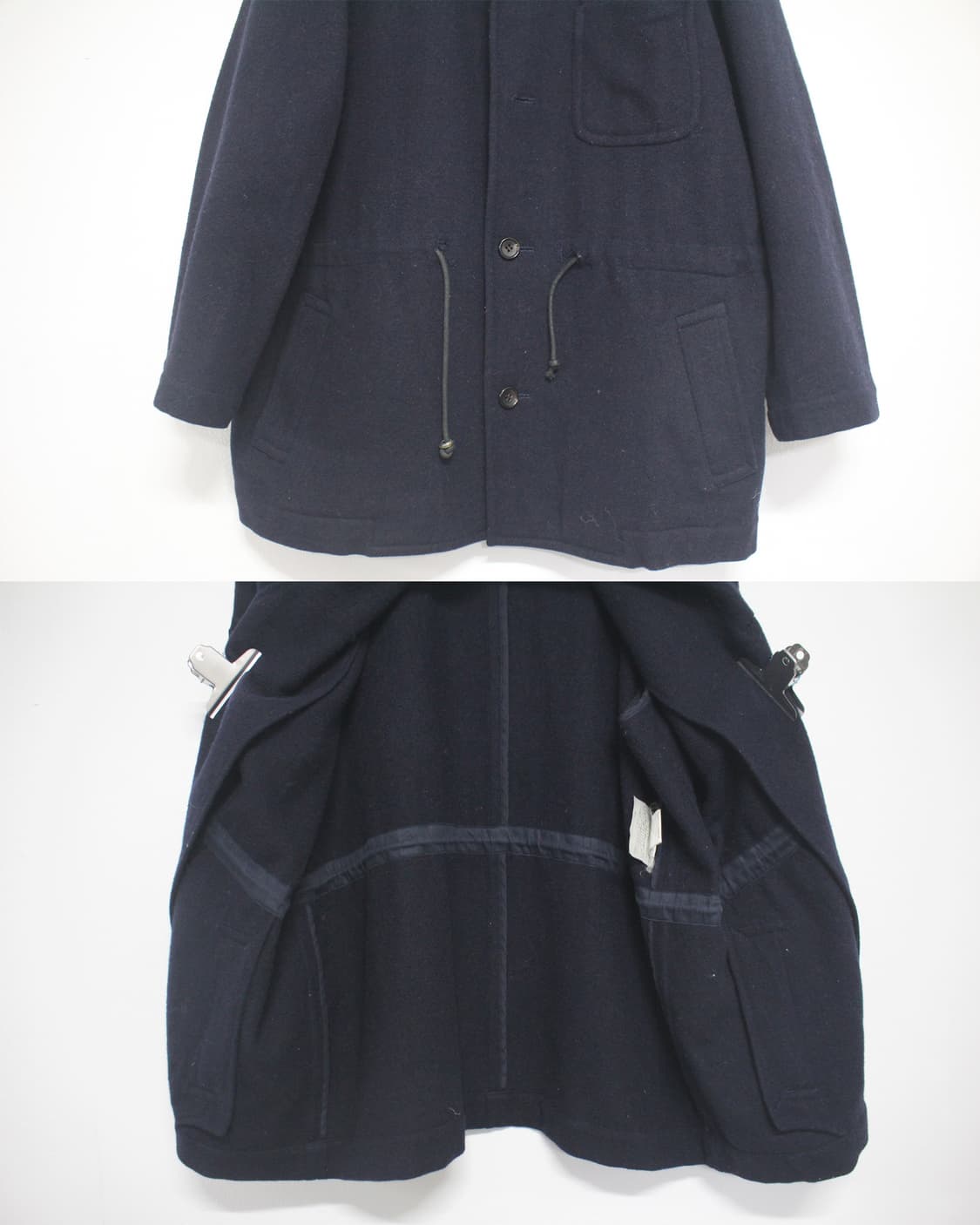 tricot wool zip open hood coat 상품이미지7