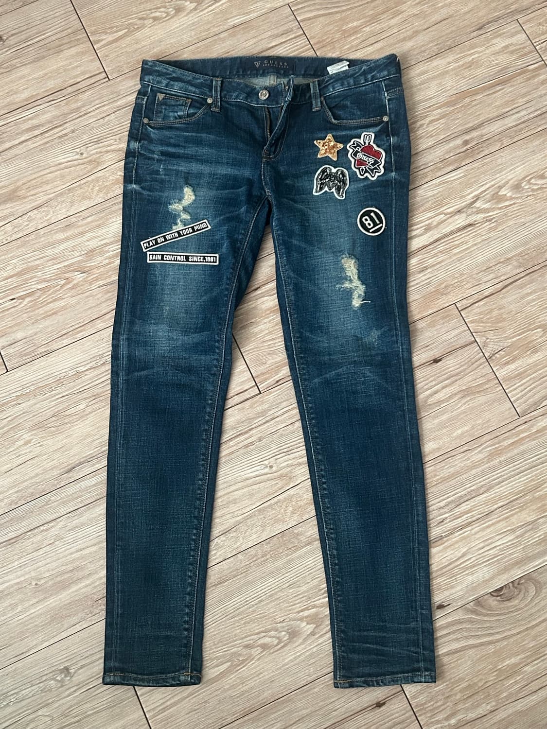 유니크 게스 스키니 청바지 상품이미지1