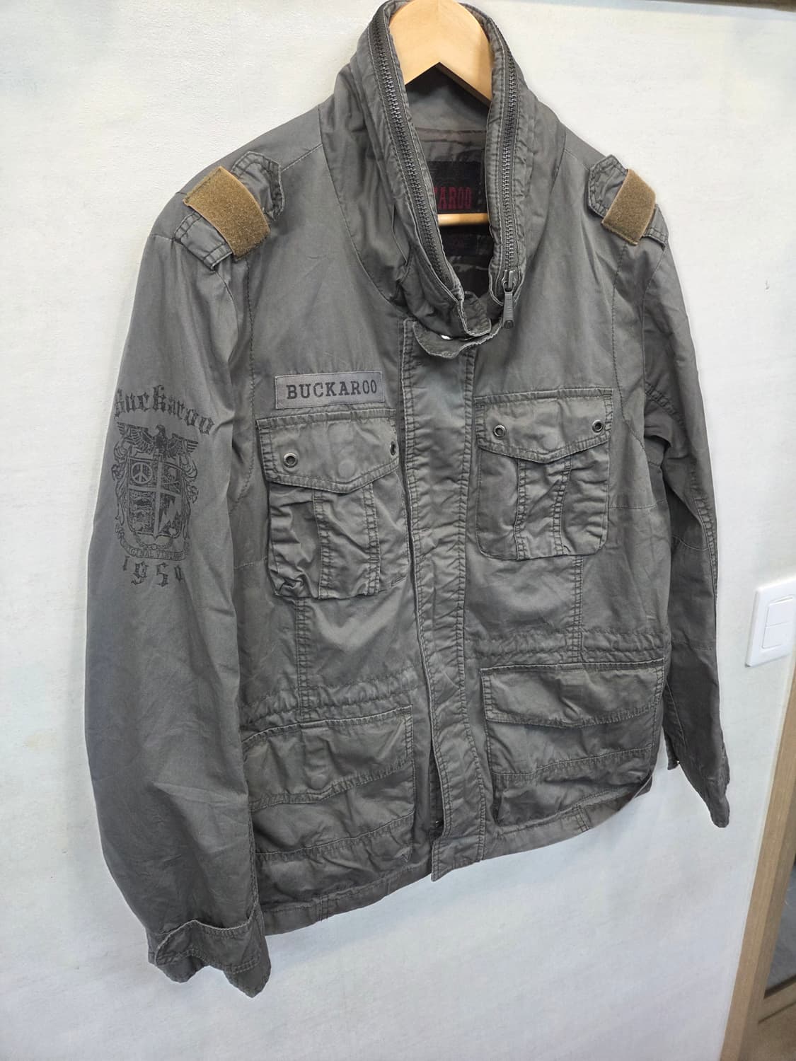버커루 로고 프린팅 야상자켓 xl xxl 상품이미지6
