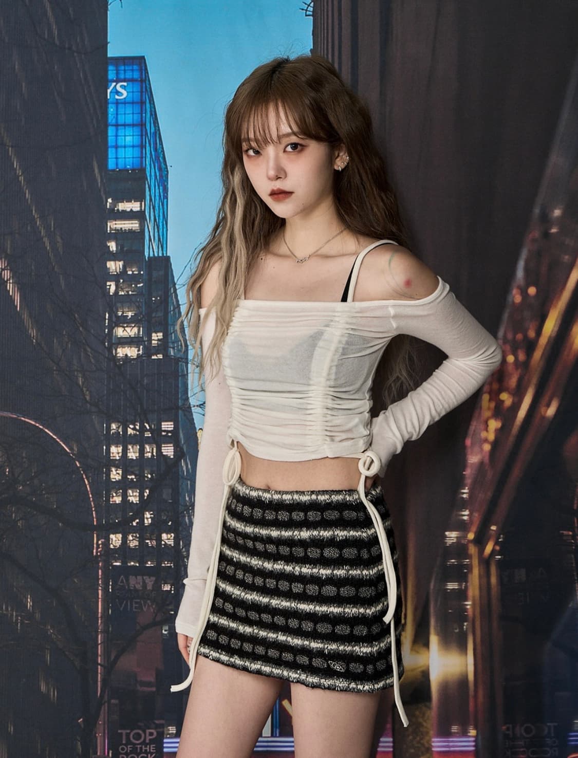 체리퀴리 오프숄더 티 상품이미지2