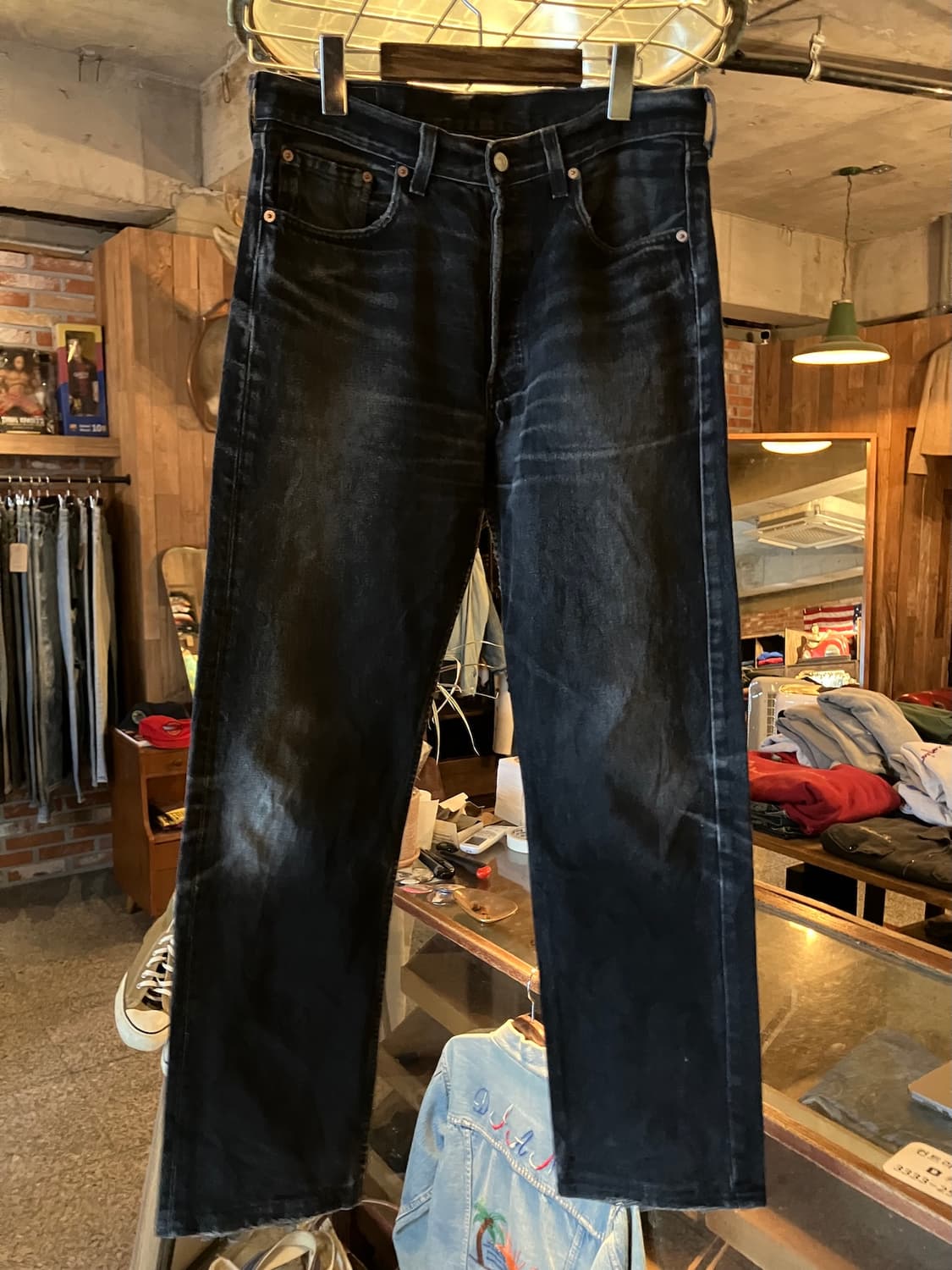 90s USA Levis 501 0660 Black Denim Pants 상품이미지2