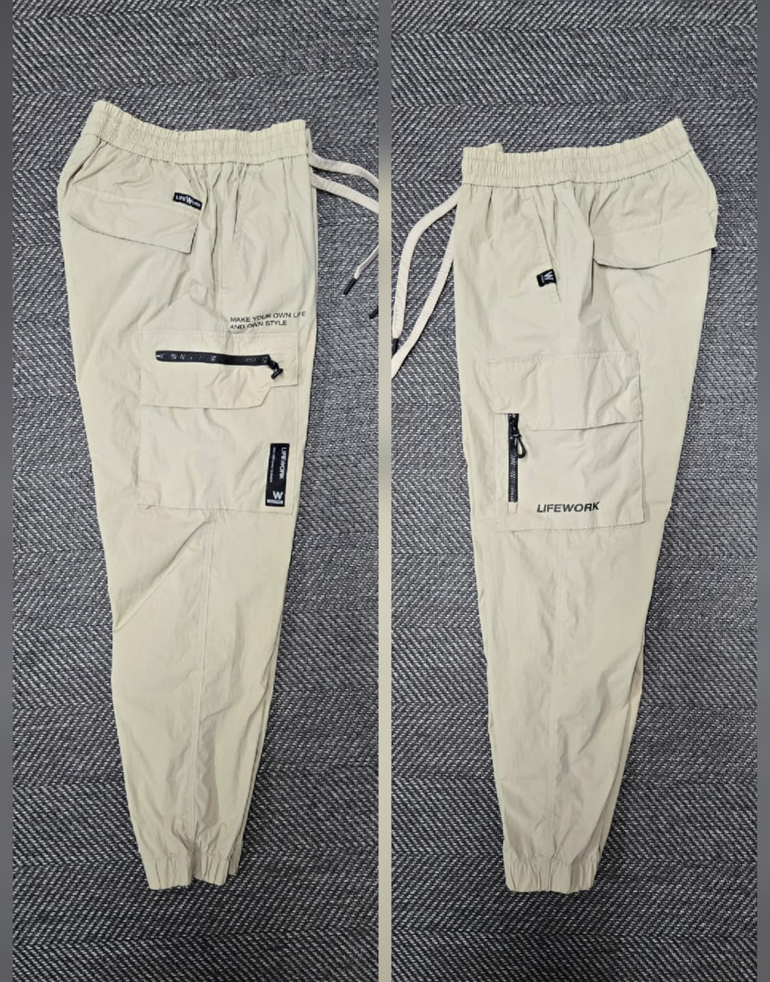 라이프워크 카고 조거 팬츠 베이지 상품이미지3