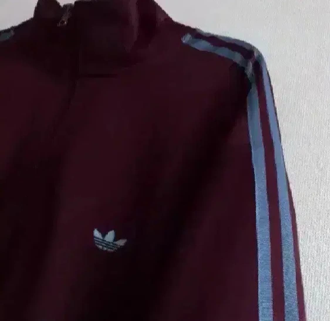 아디다스 BB트랙탑 마룬 와인 버건디 저지 져지집업 95/M 상품이미지2