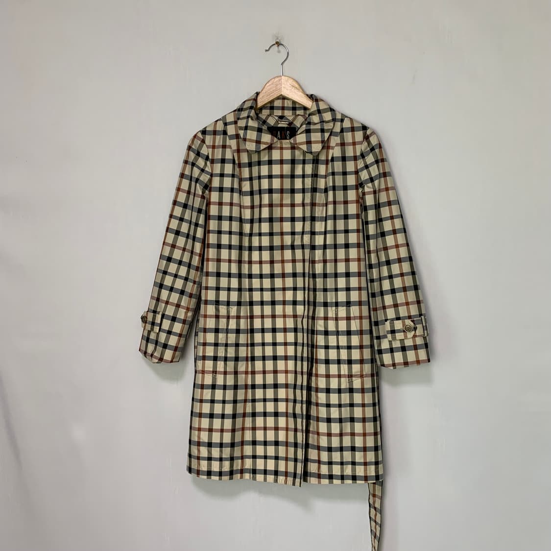 닥스 체크 하프 롱 트렌치 코트 여성 빈티지 자켓 상품이미지1